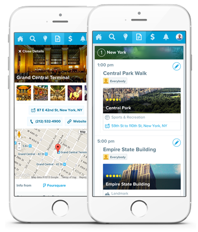 Mobile Travel Itinerary Builder - Trip Planner Scheduler